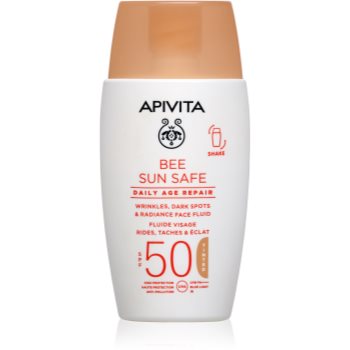 Apivita Bee Sun Safe Daily Age Repair Tinted Fluid SPF50 crema protectoare cu efect de tonifiere SPF 50 - imagine 2